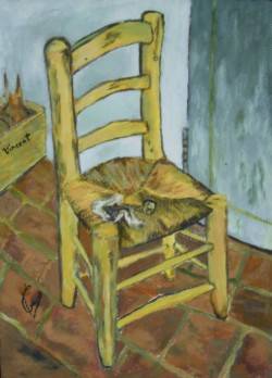 Inspire de la chaise de Van Gogh Jean Claude Caudron Artisteam oeuvres et artistes en Lorraine